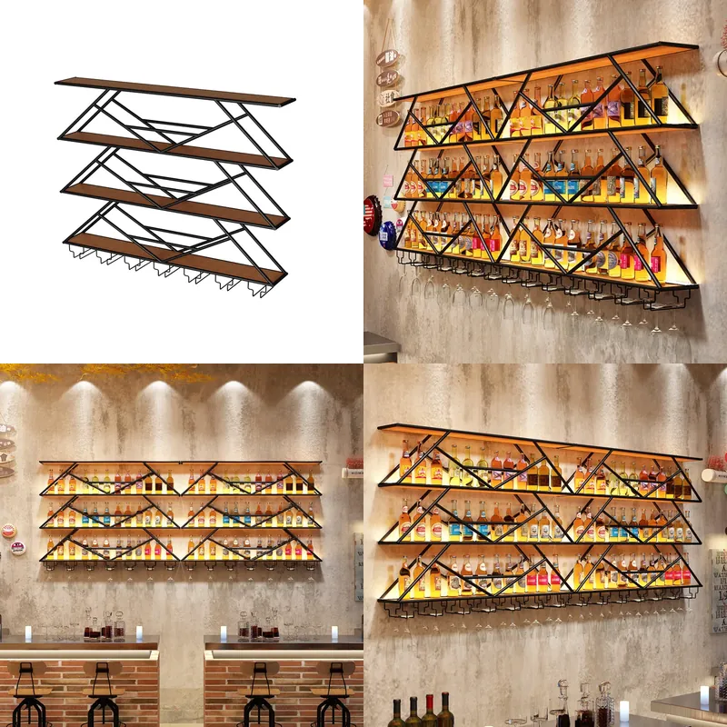 Storage & Organization - Wall Mounted Wine Rack Wrought Iron