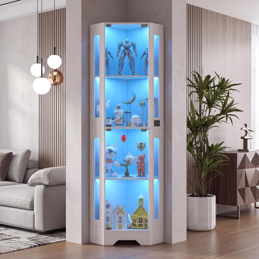 Corner display cabinet for liv - đánh giá và giá Lighting