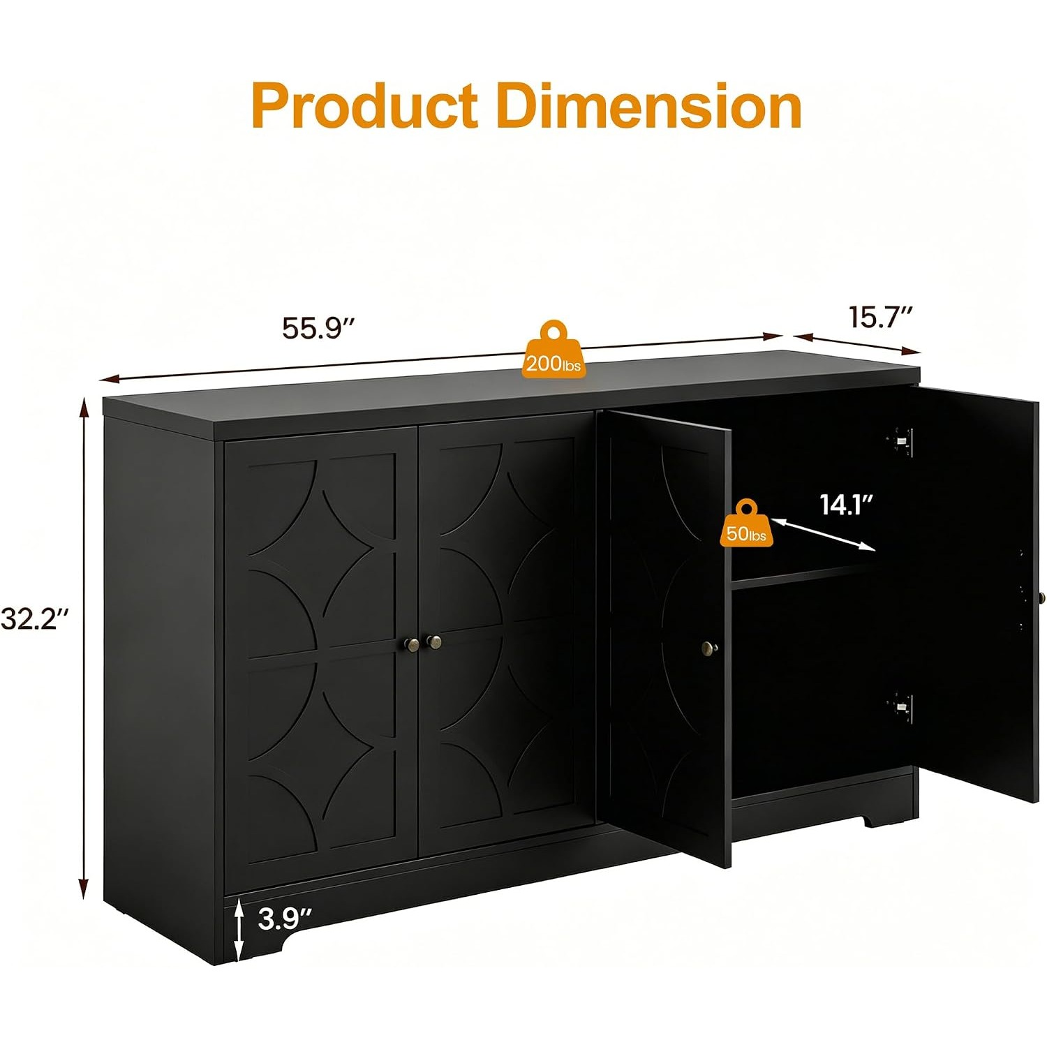 Sideboard Buffet Cabinet with  - đánh giá và giá Storage & Organization