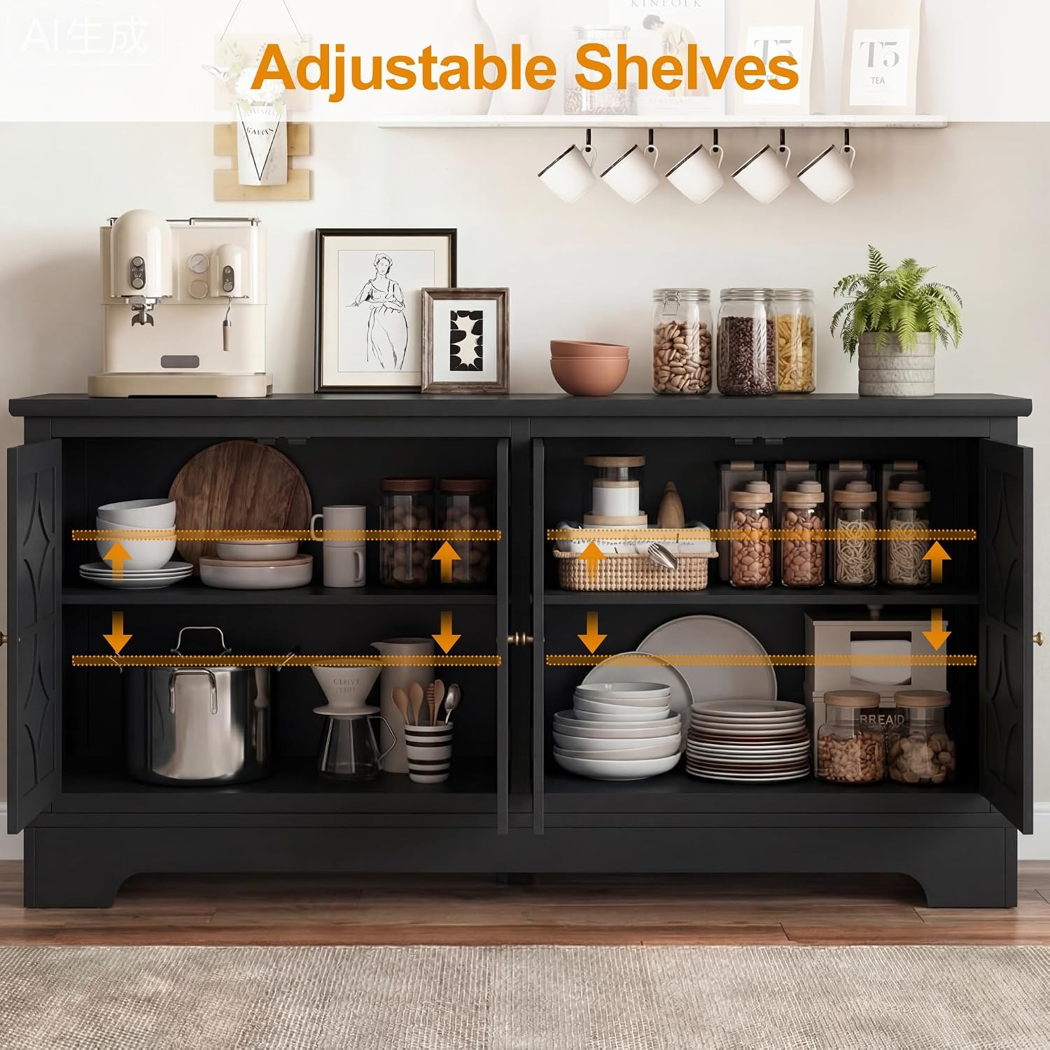 Sideboard Buffet Cabinet with  - đánh giá và giá Storage & Organization